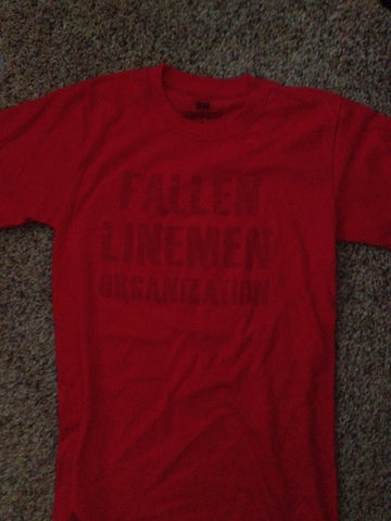 Red Fallen Linemen Org Shirt
