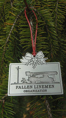 Fallen Linemen Christmas Ornament Rectangle